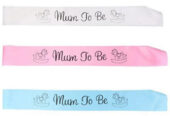 Mum-To-Be Baby Shower Sash Kit — Pink, Blue & White | Nairobi