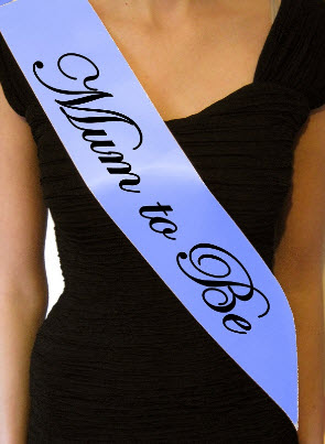 Mum-To-Be Baby Shower Sash Kit — Pink, Blue & White | Nairobi
