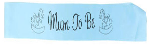 Mum-To-Be Baby Shower Sash Kit — Pink, Blue & White | Nairobi