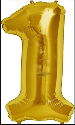 Gold Foil Number Balloons — Age Balloons 1 to 8 | Nairobi