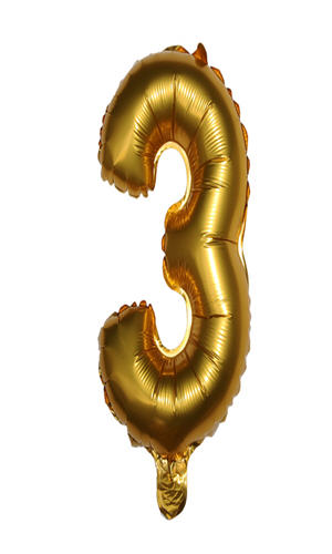 Gold Foil Number Balloons — Age Balloons 1 to 8 | Nairobi