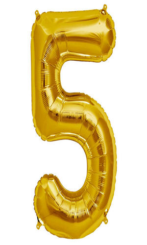 Gold Foil Number Balloons — Age Balloons 1 to 8 | Nairobi