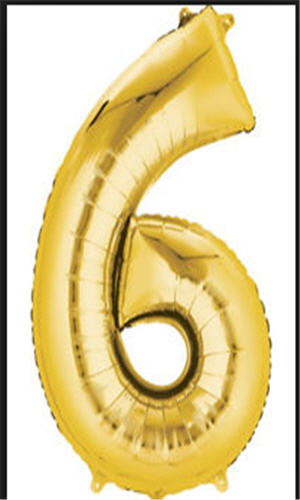 Gold Foil Number Balloons — Age Balloons 1 to 8 | Nairobi