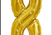 Gold Foil Number Balloons — Age Balloons 1 to 8 | Nairobi