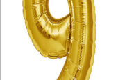 Gold Foil Number Balloons — Age Balloons 1 to 8 | Nairobi