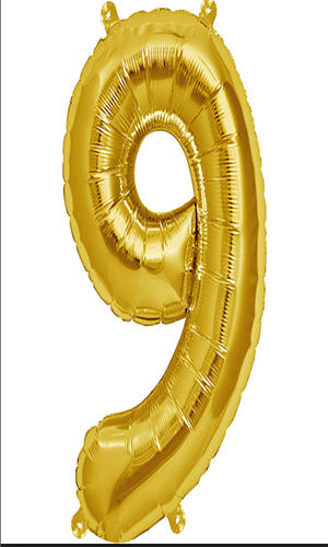 Gold Foil Number Balloons — Age Balloons 1 to 8 | Nairobi