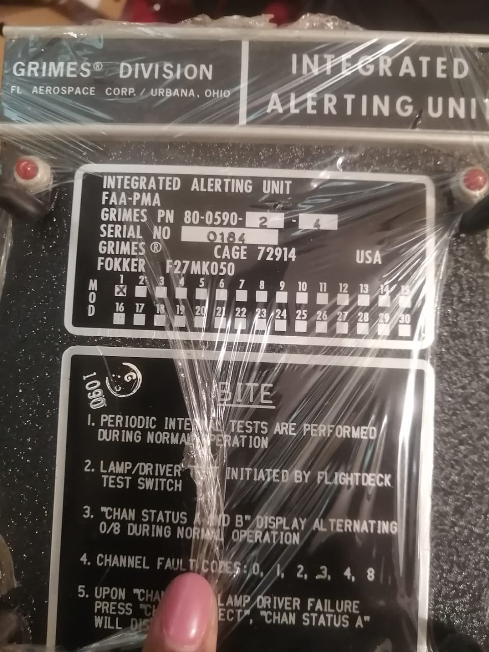 Integrated Alert Unit (IAU) (Part Number 80-0590-2-4)