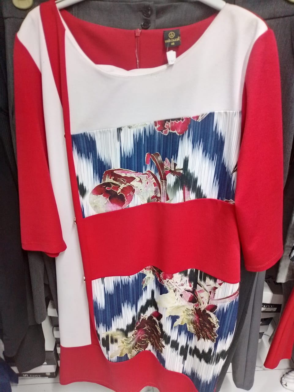 Red Bloom Elegance Dress