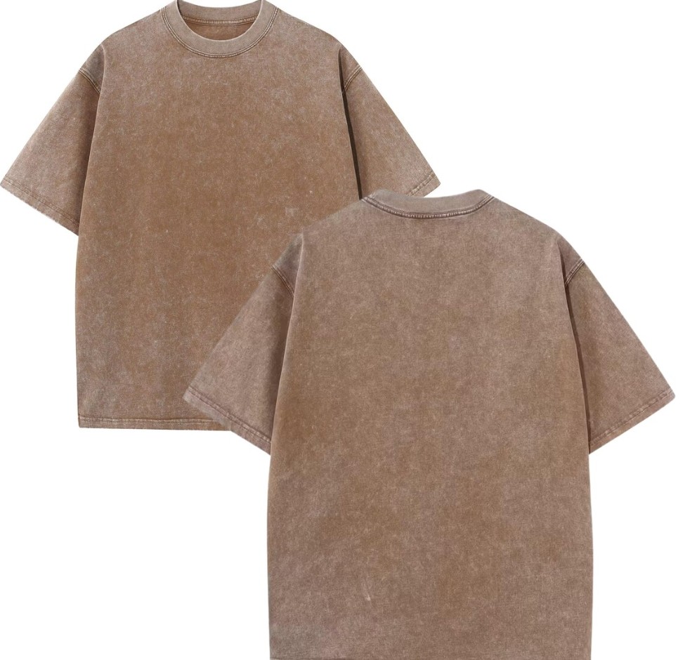 Acid Washed Casual Men’s Casual Short Sleeve T-Shirt